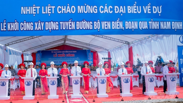 Nam Định: Khởi công tuyến đường ven biển gần 2.700 tỷ đồng