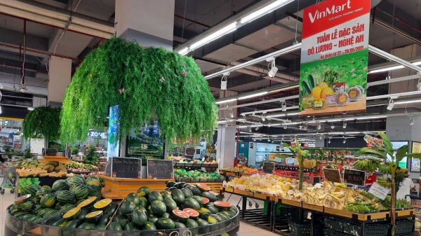 Nông sản Việt áp đảo kệ hàng của hệ thống siêu thị VinMart/VinMart+