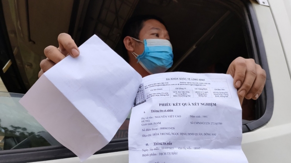 Lái xe vận tải trong 19 tỉnh phía Nam không cần giấy xét nghiệm âm tính