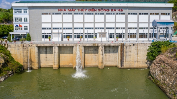 Thủy điện Sông Ba Hạ điều tiết cấp nước sinh hoạt cho hạ du sông Ba