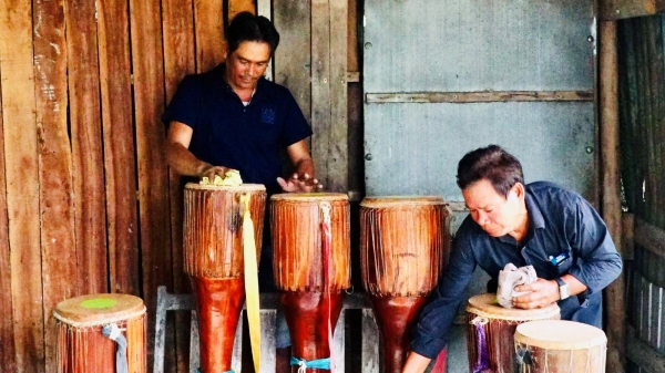 Đặc sắc nghệ thuật nhạc trống lớn của đồng bào Khmer