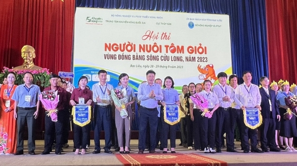Đội Bạc Liêu đoạt giải nhất Hội thi 'Người nuôi tôm giỏi vùng ĐBSCL năm 2023'