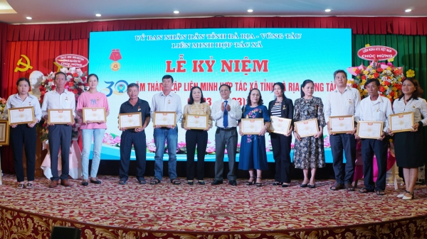 Liên minh HTX tỉnh Bà Rịa - Vũng Tàu kỉ niệm 30 năm thành lập
