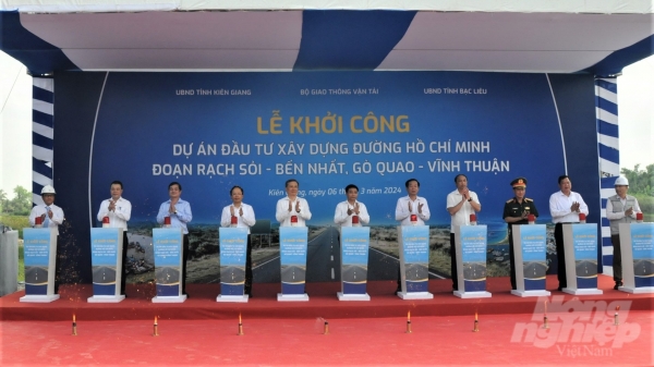 Khởi công dự án đường Hồ Chí Minh qua Kiên Giang và Bạc Liêu