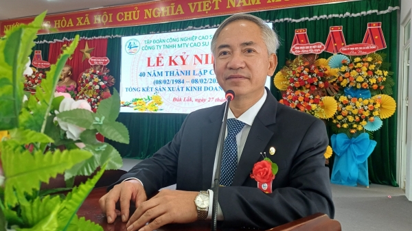 Cao su Krông Búk kỷ niệm 40 năm thành lập
