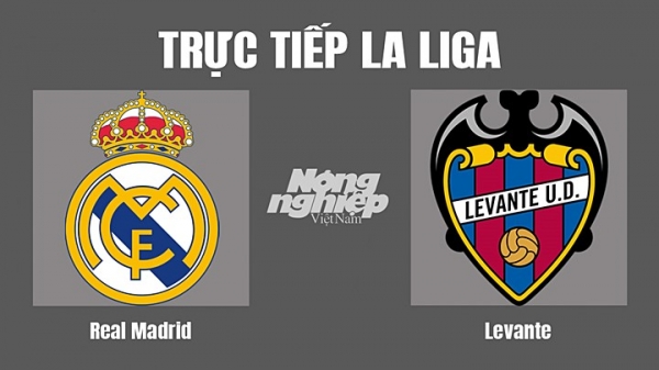 Trực tiếp Real Madrid vs Levante giải La Liga trên On Football hôm nay 13/5
