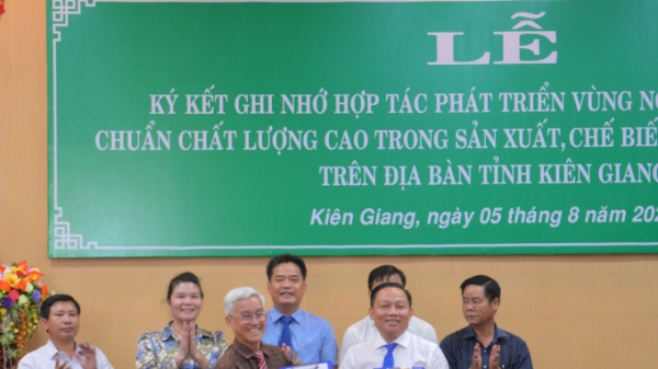 Trung An ký kết với Kiên Giang phát triển vùng nguyên liệu lúa 63.000 ha