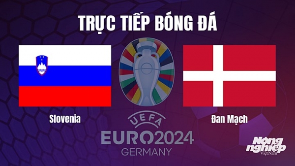 Trực tiếp Slovenia vs Đan Mạch trên TV360 giải EURO 2024 hôm nay 20/6