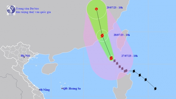 Bão DOKSURI giật cấp 16 đang tiến về đảo Hồng Kông