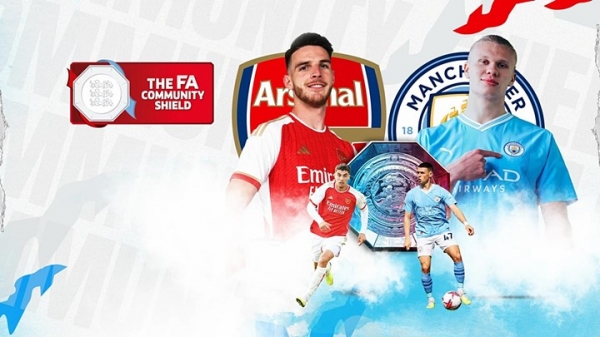 Trực tiếp Arsenal vs Man City tại Siêu Cúp Anh 2023 trên FPTPlay hôm nay 6/8