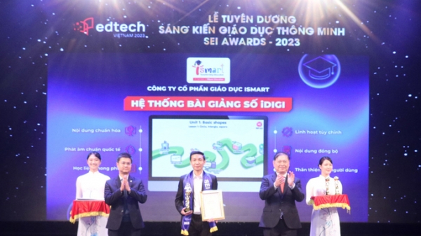 Bài giảng số iDIGI được tuyên dương Sáng kiến giáo dục thông minh SEI Awards 2023