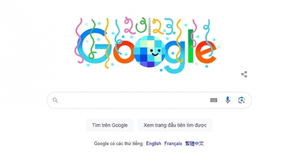 Google Doodle hôm nay 31/12: Giao thừa 2023