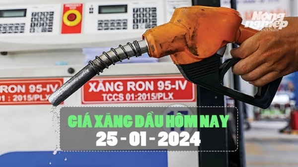 Giá xăng dầu hôm nay 25/1: Xăng tăng mạnh gần 1.000 đồng