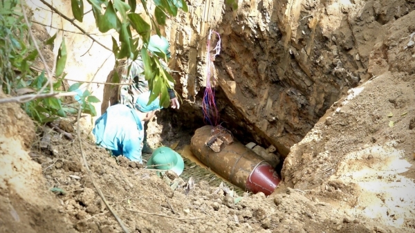 Hủy nổ quả bom nặng 340 kg ở huyện Văn Yên