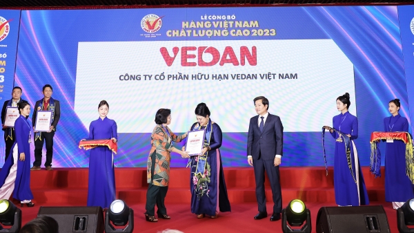 Vedan Việt Nam 8 năm liên tiếp nhận giải 'Hàng Việt Nam chất lượng cao'
