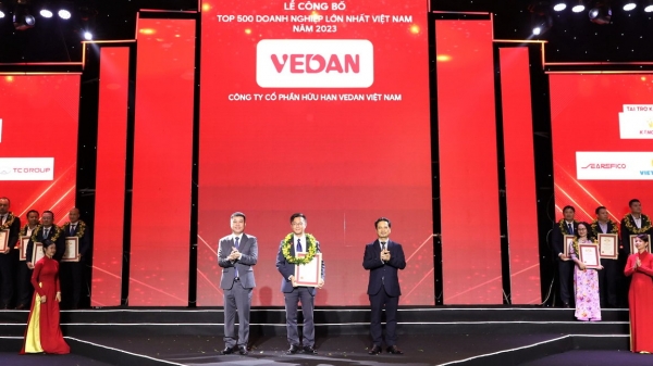 11 năm liên tiếp Vedan Việt Nam có mặt trong bảng xếp hạng VNR500