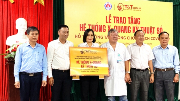 Tập đoàn T&T Group trao tặng hệ thống X-Quang kỹ thuật số cho huyện Thăng Bình