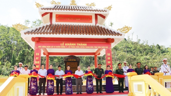 Khánh thành nhà tưởng niệm 13 liệt sĩ hy sinh tại Rào Trăng 3