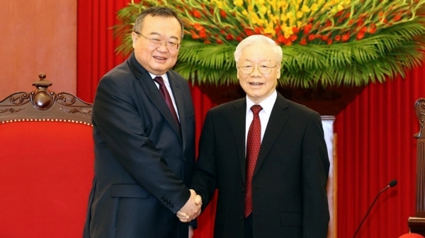 Tổng Bí thư Nguyễn Phú Trọng tiếp Trưởng Ban Liên lạc Đối ngoại Trung Quốc