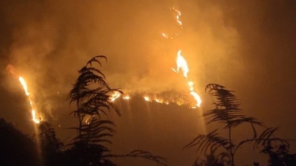 Đám cháy rừng ở Mù Cang Chải chưa thể kiểm soát