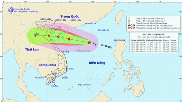 Tin bão số 7 Nangka mới nhất: Tiến sát vào nước ta