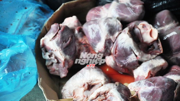 Hà Nội bắt giữ, tiêu hủy gần 100kg tim lợn nhập lậu siêu rẻ