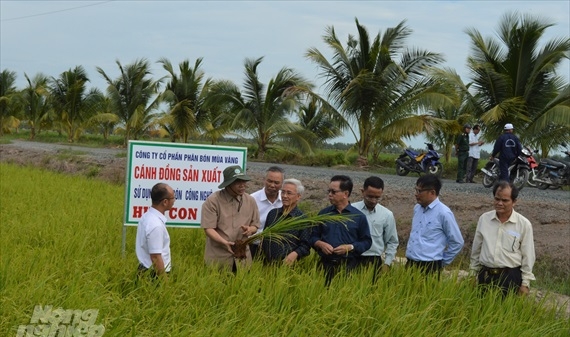Bộ trưởng Nguyễn Xuân Cường thị sát nuôi biển và trồng lúa tại Kiên Giang