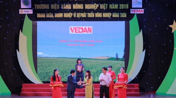 Vedan đạt giải thưởng 'Thương hiệu vàng nông nghiệp Việt Nam 2019'
