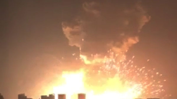 [Video] Quả cầu lửa kinh hoàng ở Thiên Tân