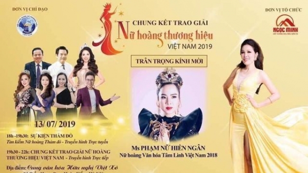 Vĩnh Phúc không cấp phép chương trình “Nữ hoàng Thương hiệu Việt Nam 2019”