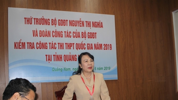 Thứ trưởng Bộ GD-ĐT kiểm tra công tác thi cử ở Quảng Nam