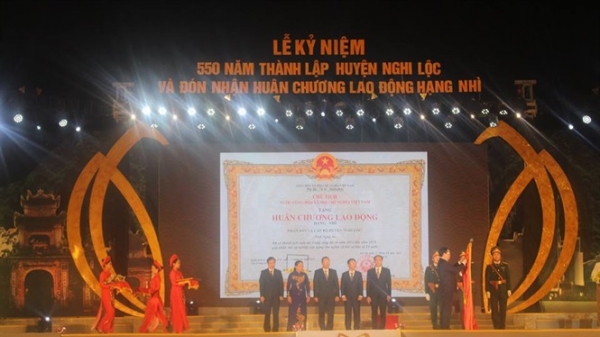 Nghi Lộc kỉ niệm 550 năm thành lập và đón nhận Huân chương Lao động hạng Nhì