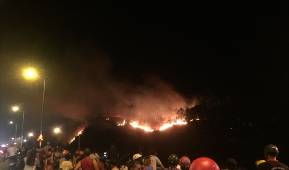 Hà Tĩnh: Cháy rừng thông phòng hộ, di dời khẩn cấp hơn 80 hộ dân