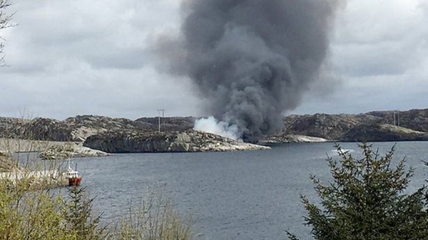 Hiện trường trực thăng rơi ở Na Uy, không ai sống sót