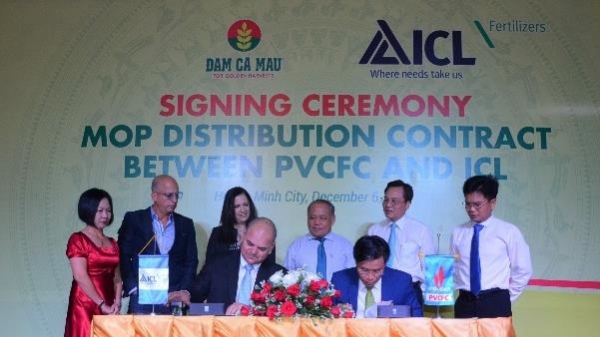 Đạm Cà Mau ký kết Hợp đồng phân phối sản phẩm Kali Israel tại Việt Nam với Tập đoàn ICL
