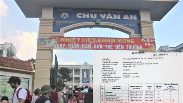 Nước uống trong trường học ở Hà Nội nhiễm trực khuẩn mủ xanh