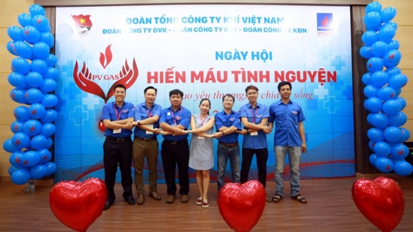 PV GAS cụm Bà Rịa - Vũng Tàu hưởng ứng phong trào hiến máu nhân đạo