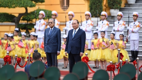 Lễ đón Thủ tướng Malaysia Mahathir Mohamad thăm chính thức Việt Nam