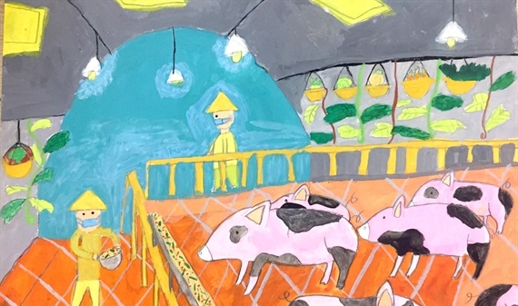 Học sinh tiểu học Hà Nội đua tài vẽ tranh về nông nghiệp