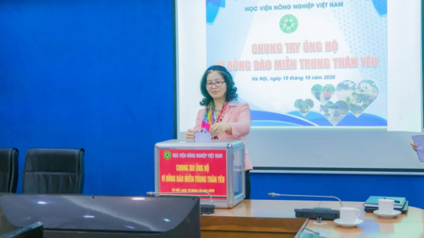 Học viện Nông nghiệp Việt Nam chung tay ủng hộ đồng bào miền Trung