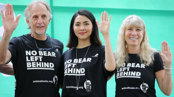 Diễn viên Tăng Thanh Hà nhận bảo trợ trọn đời một cá thể gấu