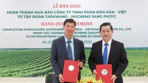 Phân bón Cà Mau nhận bàn giao Phân bón Hàn - Việt từ Tập đoàn Taekwang