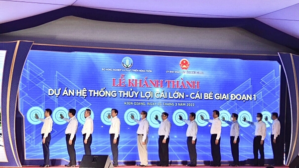 Khánh thành công trình thủy lợi lớn nhất Việt Nam