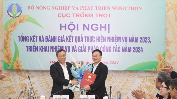 Ông Nguyễn Quốc Mạnh được bổ nhiệm giữ chức Phó Cục trưởng Cục Trồng trọt