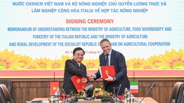 Việt Nam - Italy cam kết cung ứng nông sản chất lượng cao cho thế giới