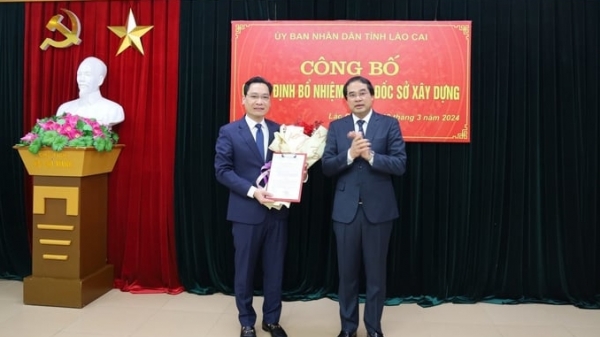 Lào Cai công bố tân Giám đốc Sở Xây dựng