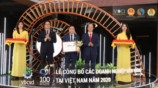 Yến sào Khánh Hòa Top 100 doanh nghiệp phát triển bền vững năm 2020