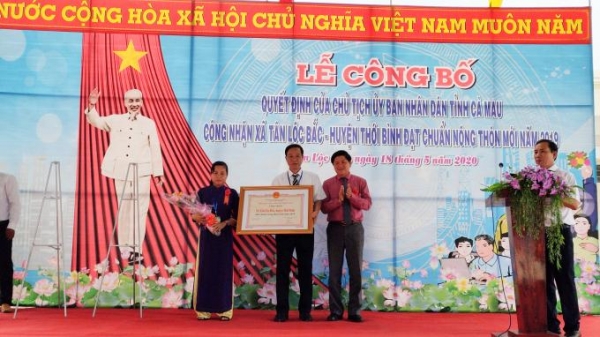 Cà Mau: 10 năm nỗ lực, xã Tân Lộc Bắc về đích nông thôn mới