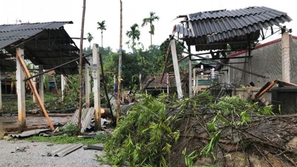 Thái Nguyên và Bắc Kạn bị thiệt hại do mưa lớn kèm theo giông lốc