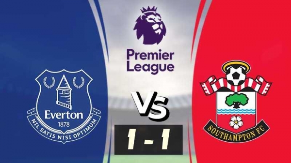 Kết quả bóng đá Everton vs Southampton: 1-1